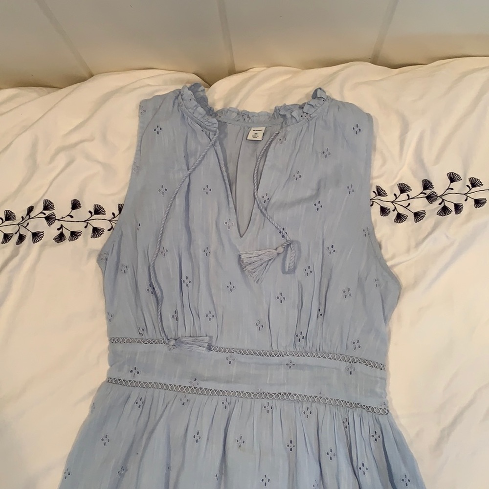 Blue Embroidered Dress